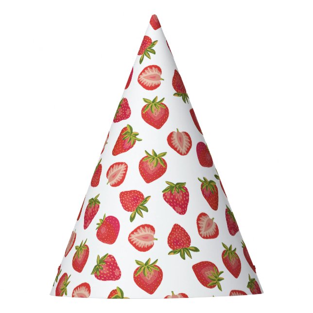 Chapeaux De Fêtes Motif de fraises (Devant)