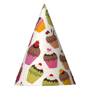 Chapeaux De Fêtes Motif de gâteau, Motif de muffin, Chocolat, Coeurs