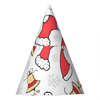 Chapeaux De Fêtes Motif de Noël sans couture, design festif.