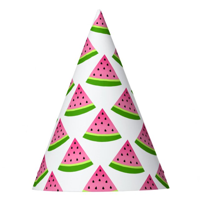 Chapeaux De Fêtes Motif de pastèque rose (Devant)