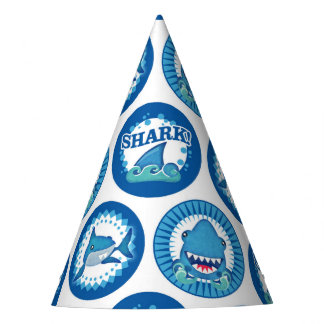 Chapeaux De Fêtes Motif de requin bleu - Joli garçons Attaque de req