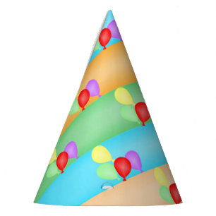 Chapeaux De Fêtes Motif des ballons d'anniversaire colorés