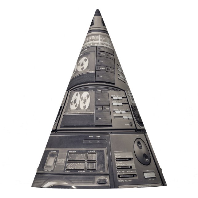 Chapeaux De Fêtes Motif des enregistreurs de cassettes des années 80 (Devant)