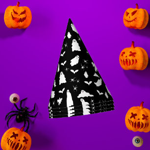 Chapeaux De Fêtes Motif d'Halloween, chauves-souris et araignées