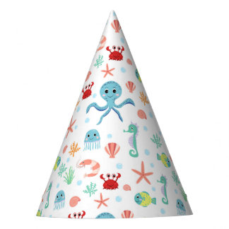 Chapeaux De Fêtes Motif du monde marin
