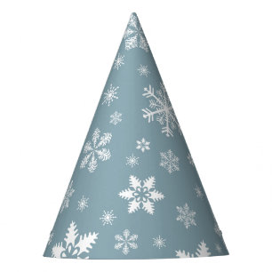 Chapeaux De Fêtes Motif Flocon de Neige, Flocons de Neige Blancs, Ne