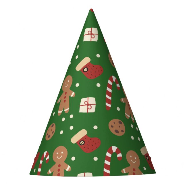 Chapeaux De Fêtes Motif homme de pain d'épices de Noël (Devant)