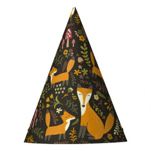 Chapeaux De Fêtes Motif migre Woodland Fox
