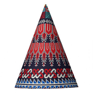 Chapeaux De Fêtes Motif Motif Palestinien Broderie.