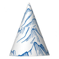 Motif paysager de montagne tiré à la main.