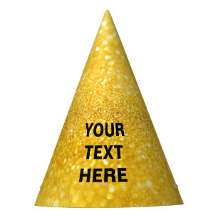 Chapeaux De Fêtes Motif PURE GOLD Sparkings + votre texte / photo
