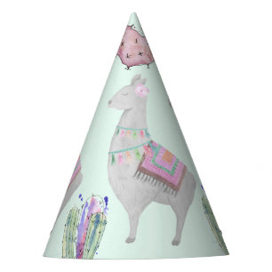Chapeaux De Fêtes Motif rose en bon état mignon d'aquarelle de lama