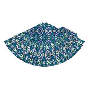 Chapeaux De Fêtes Motif symétrique de motifs bleus sur un textile