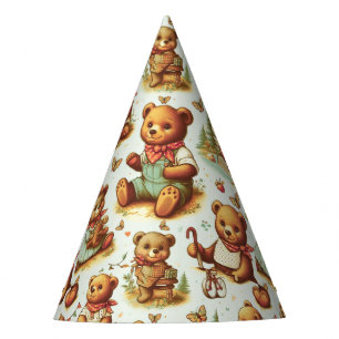 Chapeaux De Fêtes Motif vintage Cute Teddy Bear
