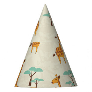 Chapeaux De Fêtes Motif vintage Giraffe.