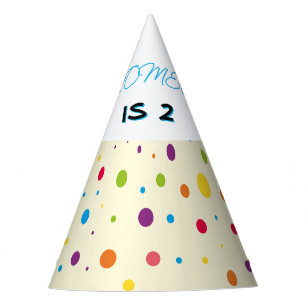 Chapeaux De Fêtes Multicolor Dot Casquette de fête d'anniversaire