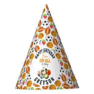 Chapeaux De Fêtes Né 2 Ball Sport Thématique Garçon 2e fête d'annive