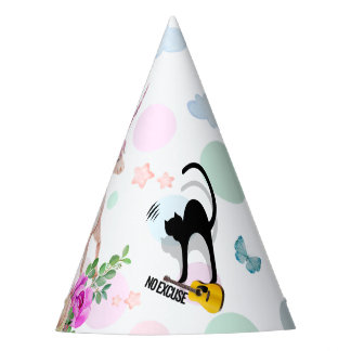 Chapeaux De Fêtes No Excuse Cat per Happy Birthday Party Hat
