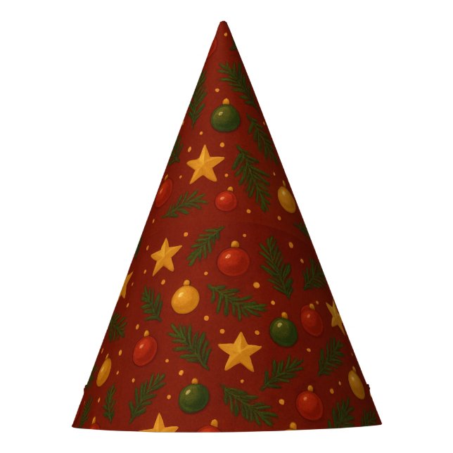 Chapeaux De Fêtes Noël Rouge - Décor de vacances classique (Devant)