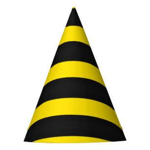 Chapeaux De Fêtes Noir/jaune Abeille-Comme le motif de rayures