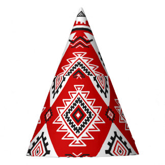 Chapeaux De Fêtes Noir noir rouge, motifs ukrainiens.