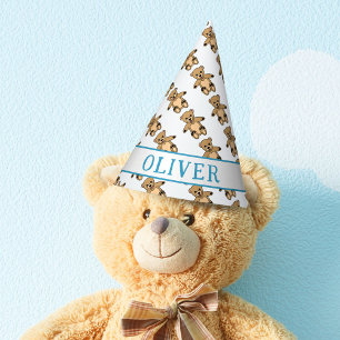 Chapeaux De Fêtes Nom de l'Anniversaire de enfant de l'ours en peluc