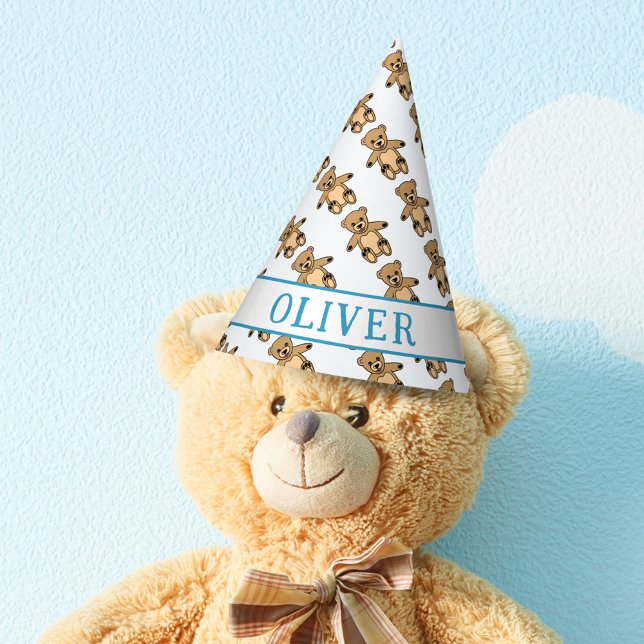 Chapeaux De Fêtes Nom de l'Anniversaire de enfant de l'ours en peluc (Créateur téléchargé)