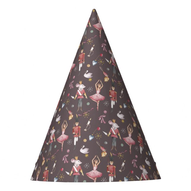 Chapeaux De Fêtes Nom personnalisé Nutcracker Ballet Ballerina Noël (Devant)