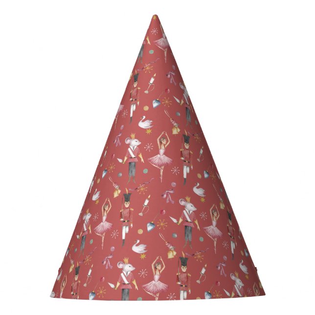 Chapeaux De Fêtes Nom personnalisé Nutcracker Ballet Ballerina Noël (Devant)
