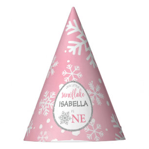 CHAPEAUX DE FÊTES NOTRE PETITE ROSE DE LA NEIGE 1ER ANNIVERSAIRE