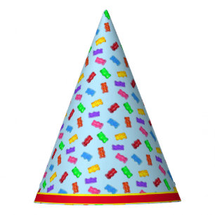 Chapeaux De Fêtes Nounours multicolores d'anniversaire