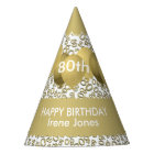Numéro 80e anniversaire Motif Gold/White Scallops