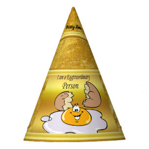 Chapeaux De Fêtes oeuf au plat de personnage de dessin animé avec l