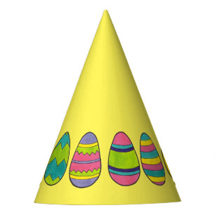 Chapeaux De Fêtes OEufs de Pâques peints colorés Chasse aux oeufs Jo