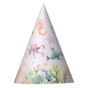 Chapeaux De Fêtes Oneder The Sea 1st Birthday Girl