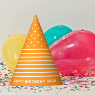 Chapeaux De Fêtes Orange, Points Blancs, Casquette de la Fête des Ra