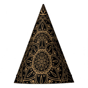 Chapeaux De Fêtes Oriental Mandala, Luxury Vintage Motif.