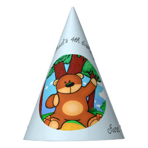 Chapeaux De Fêtes Ours dans une prairie d'anniversaire