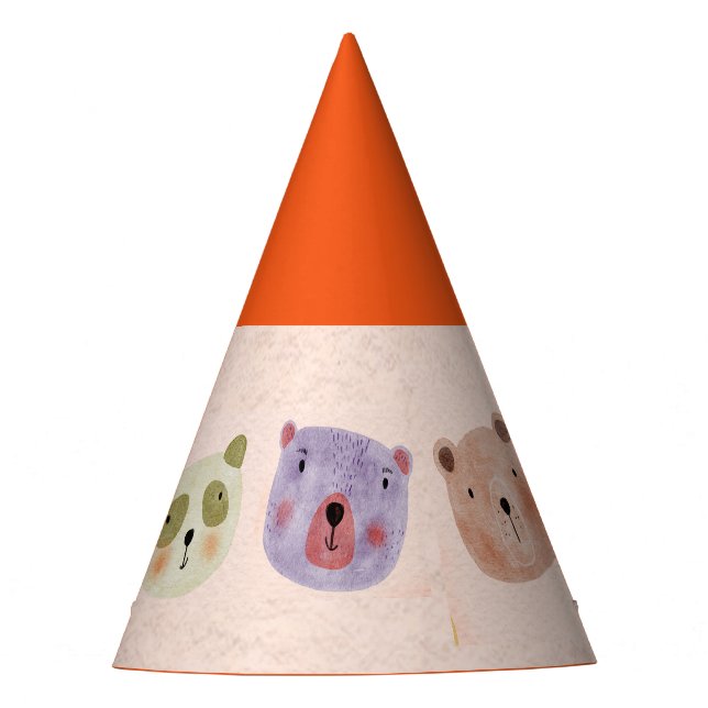 Chapeaux De Fêtes Ours de fête d'anniversaire (Devant)