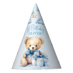 Chapeaux De Fêtes Ours en peluche aquarelle et cadeau pour le premie