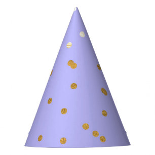 Chapeaux De Fêtes Paillettes violettes et dorées, Glamour Moderne
