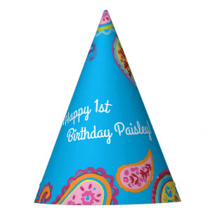 Chapeaux De Fêtes Paisley Cute Coloré 1er anniversaire fête