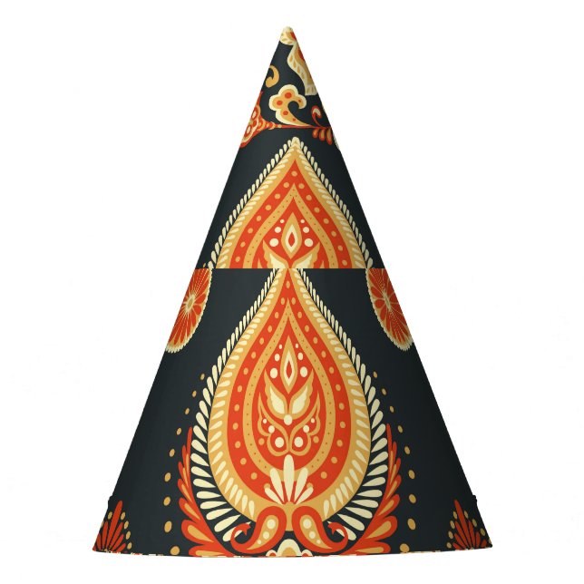 Chapeaux De Fêtes Paisley Floral : Oriental Ethnic Seamless (Devant)