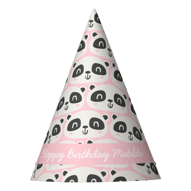 Chapeaux De Fêtes Panda de caractère mignon anniversaire des enfants (Devant)