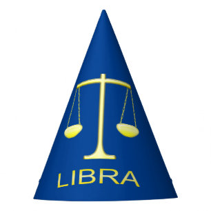 Chapeaux De Fêtes Panneau étoile Balance dorée de Libra