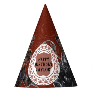 Chapeaux De Fêtes Panthère noire   Wakandan Warriers Birthday