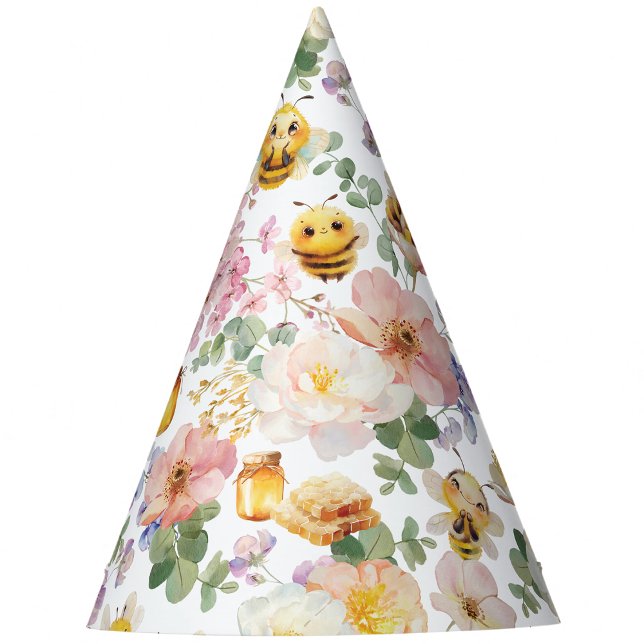 Chapeaux De Fêtes Papier abeille (Floral Bee Paper Party Hat by Painted Paperie
)