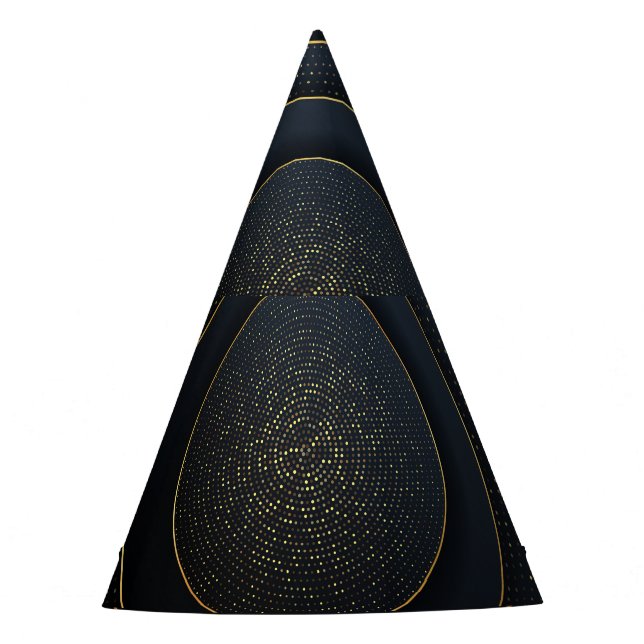 Chapeaux De Fêtes Papier de luxe coupé : Golden Gradient. (Devant)