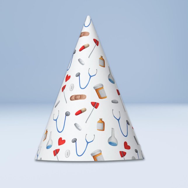 Chapeaux De Fêtes Papier motif Médicale de l'infirmière médecin (Créateur téléchargé)