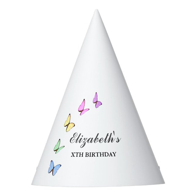 Chapeaux De Fêtes Papillons colorés Anniversaire (Devant)